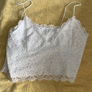 Garage Lace Crop Tank Top